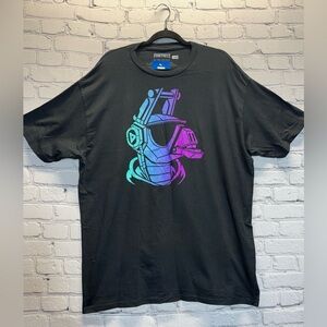 Fortnite Llama Battle Royale Men's Graphic T-shirt 2X Black Videogame Loot